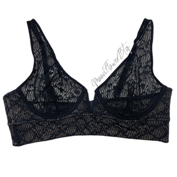 Free People Tameeka Lace Underwire Bra Black - Picture 9 of 10